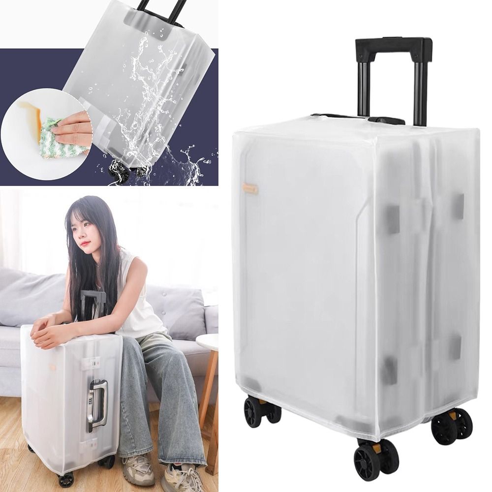 Waterproof Suitcase Cover Protector - Pelindung Koper Baru Berlapis Es Anti