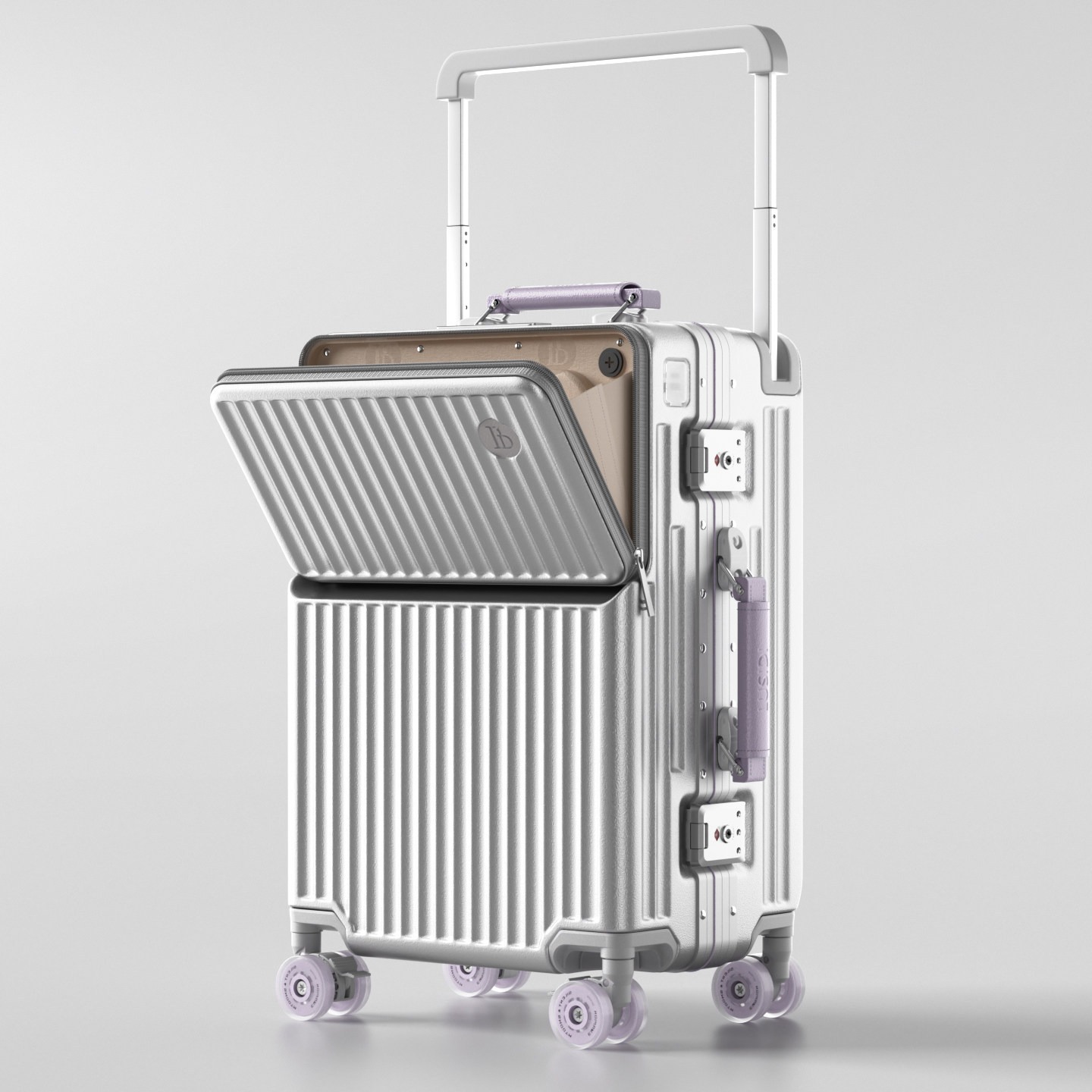 Aluminum Frame Carry On Luggage - Koper Bukaan Depan Gagang Lebar Rangka