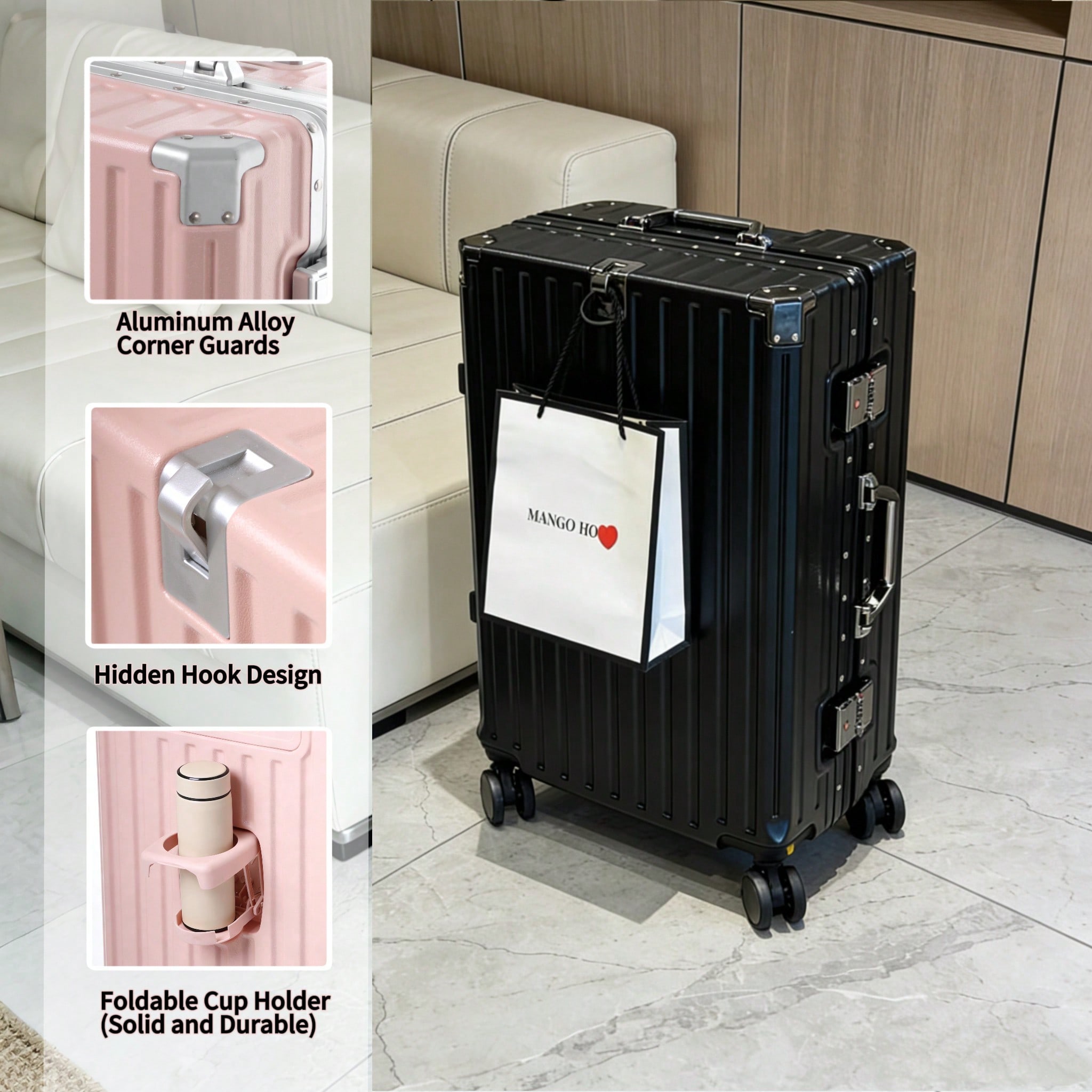 Aluminum Frame Carry On Luggage - Koper Kabin 20