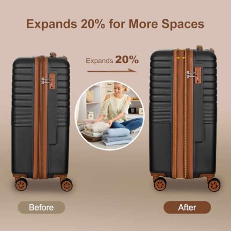 Set Koper 3-Piece yang Dapat D - Expandable Hard Shell Luggage Set ulasan dan harga