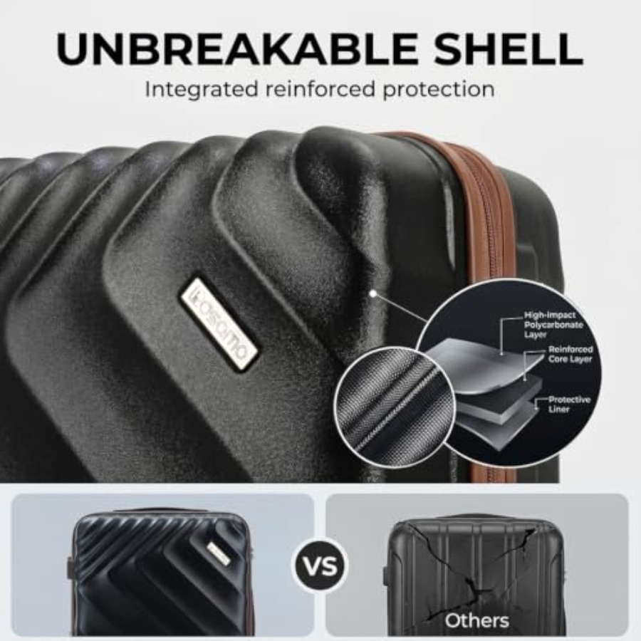Set Koper 6-Potong Berbahan Ke - Expandable Hard Shell Luggage Set ulasan dan harga