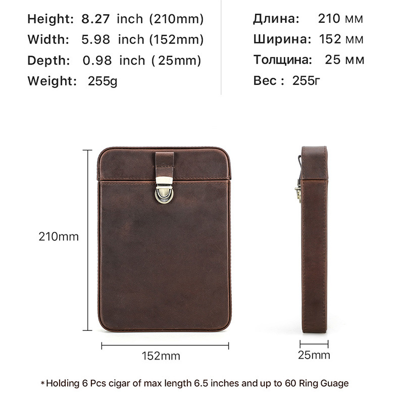 Kotak Cerutu Portabel Kulit As - Travel Bags ulasan dan harga