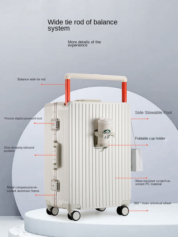 Koper Baru dengan Pegangan Leb - Aluminum Frame Carry On Luggage ulasan dan harga