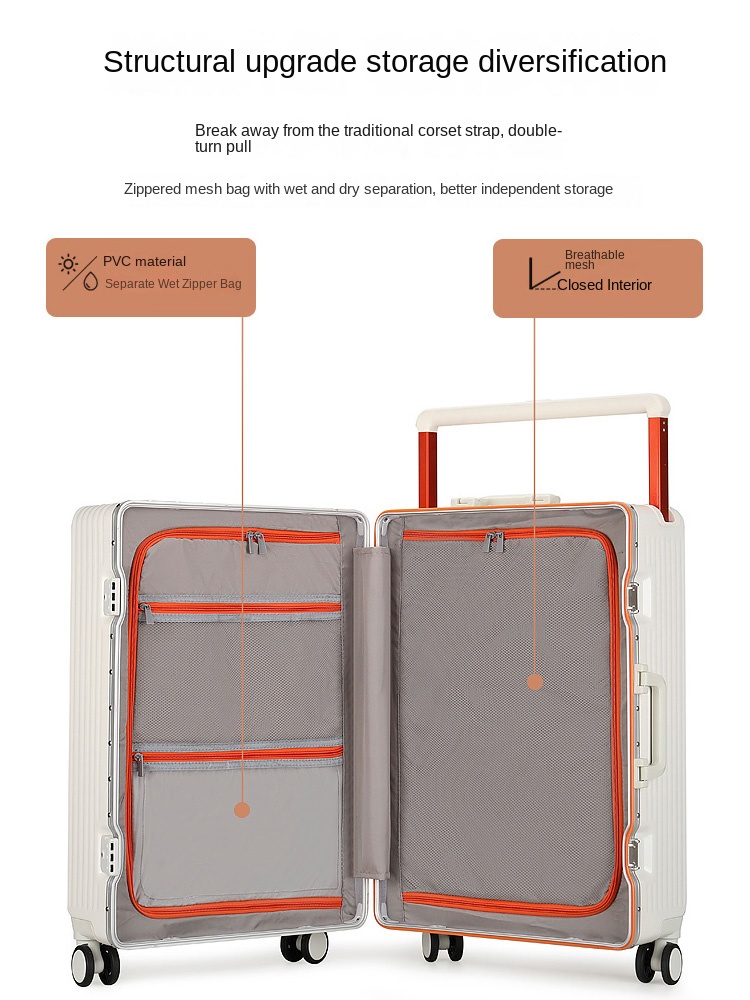 Koper Baru dengan Pegangan Leb - Aluminum Frame Carry On Luggage ulasan dan harga