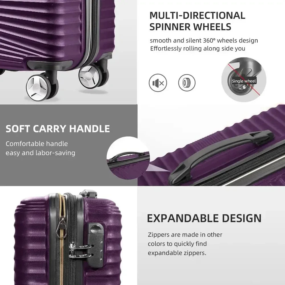 Set Koper 5-Piece dengan Cangk - Expandable Hard Shell Luggage Set ulasan dan harga