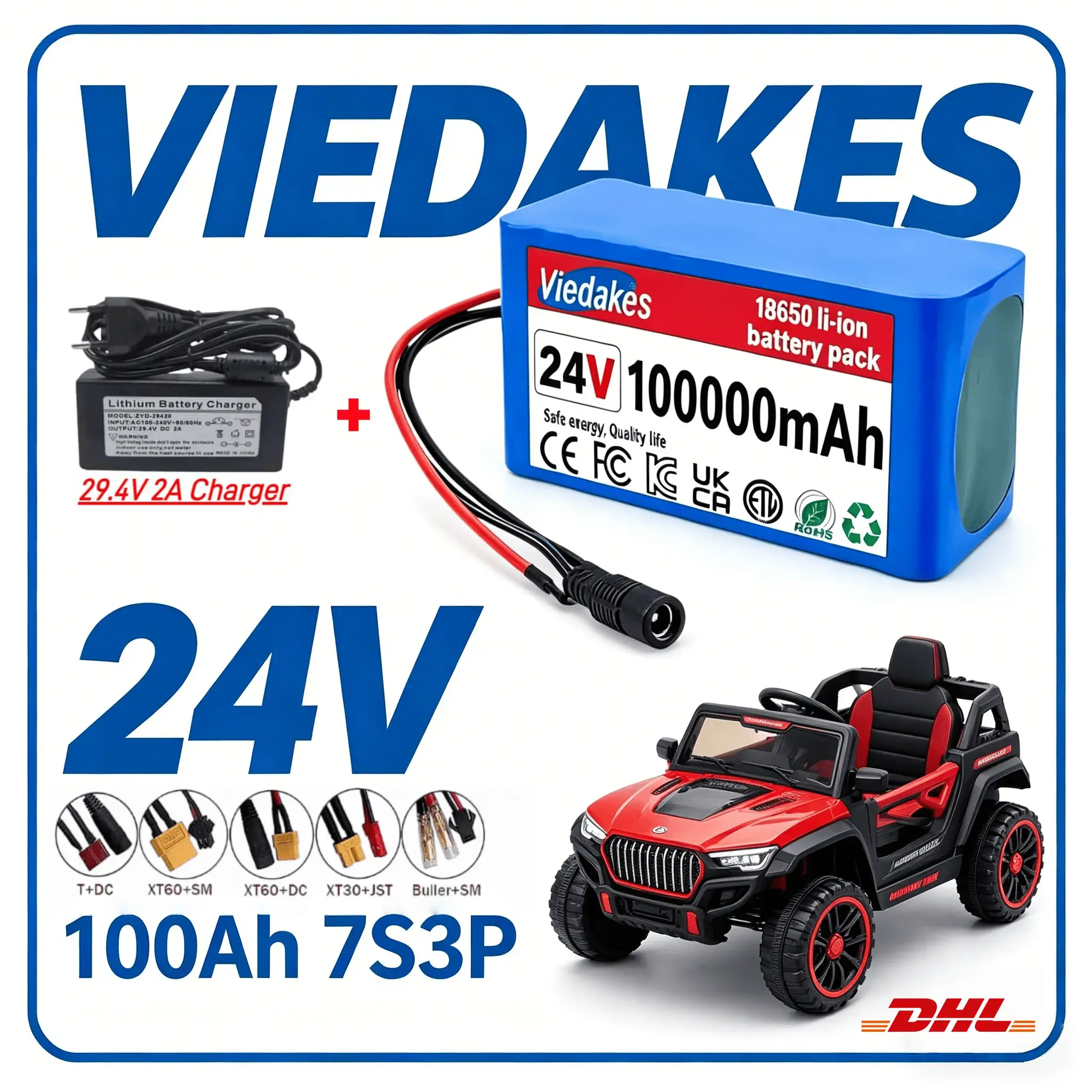 ✈️ ✈️ VIEDAKES Paket Baterai 2 - Kids Ride On Suitcase Scooter ulasan dan harga