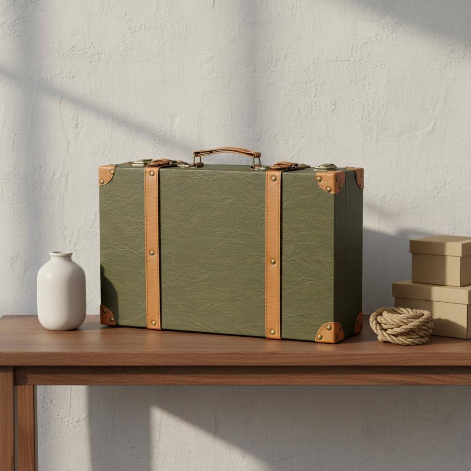 3 Buah Set Koper Vintage Prope - Retro Vintage Trunk Suitcase ulasan dan harga
