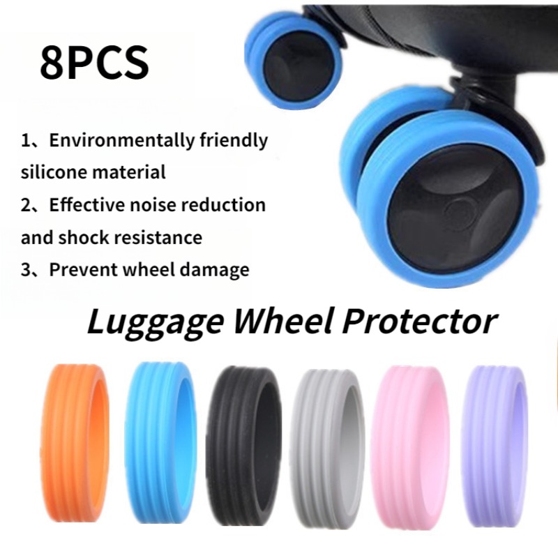 8 Buah Selongsong Karet Roda K - Silent Replacement Luggage Wheels ulasan dan harga