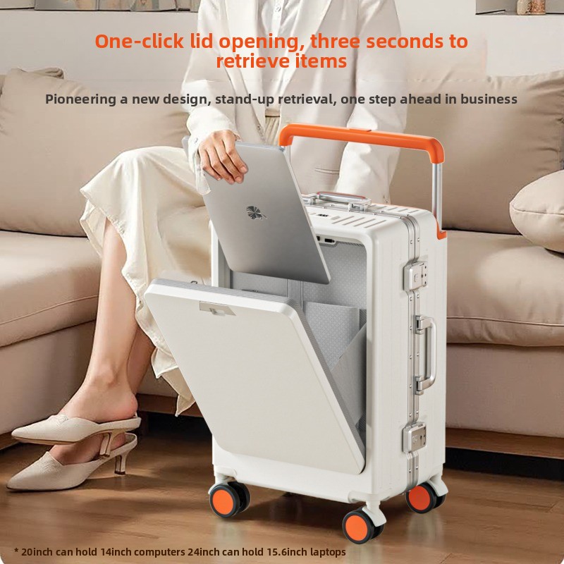 Koper Aluminium 20/24/26 inci  - Front Opening Laptop Luggage 24 Inch ulasan dan harga