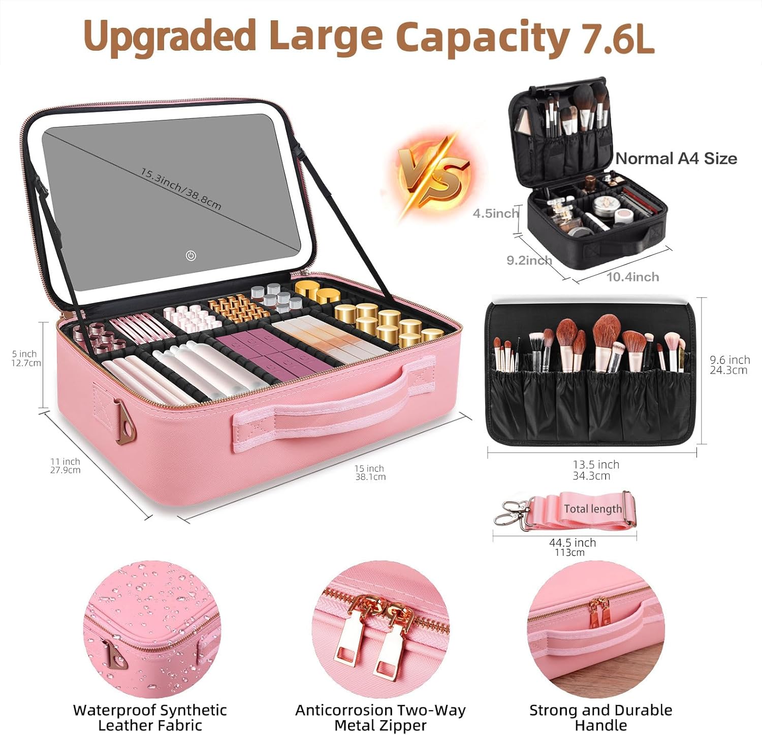 Tas Makeup Kapasitas Besar 15' - Cosmetic Bags ulasan dan harga